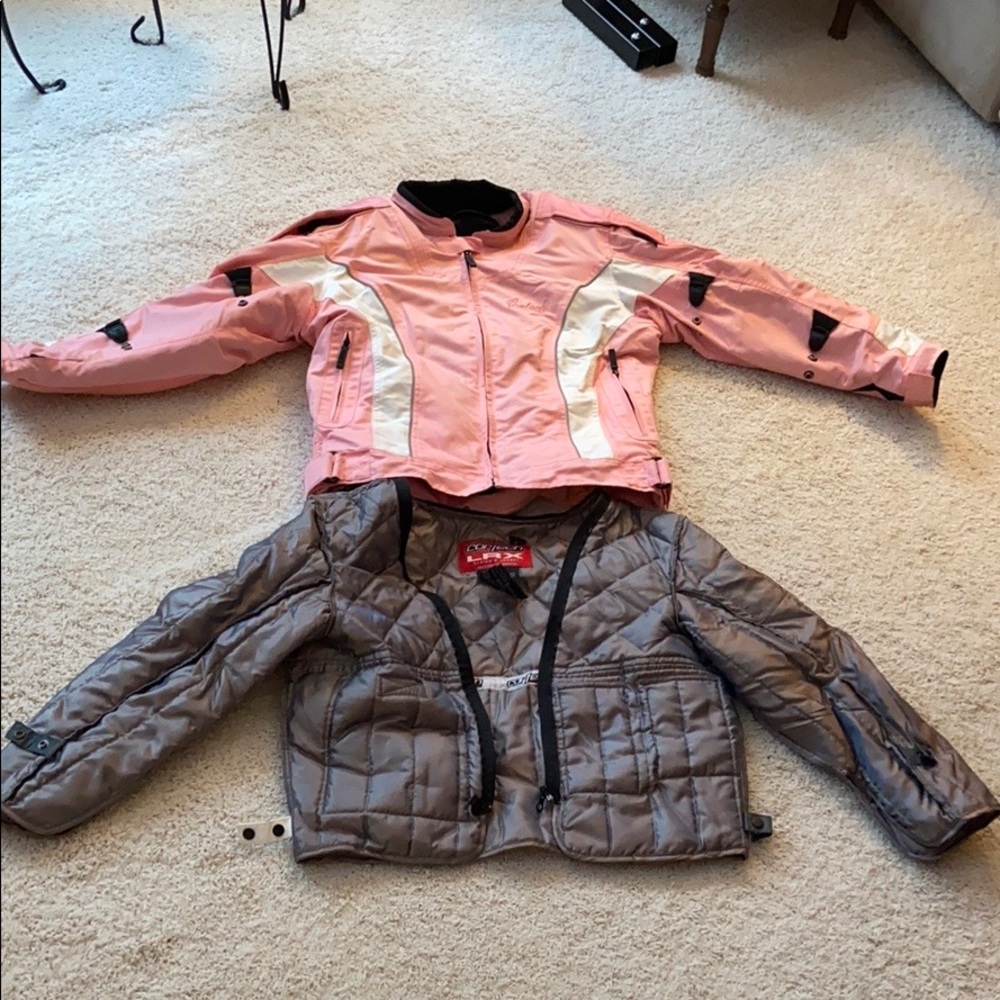 Cortech LRX pink riding jacket and liner